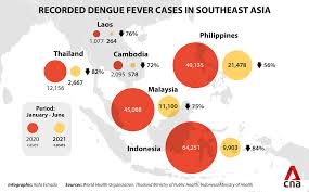 From the beginning of 1997 up to 26 july, health authorities nationwide had been notified of 11'328 cases, of which 10'841 were dengue fever and 487 dengue haemorrhagic fever, with 28 deaths. Why The Dengue Fever Caseload Has Plummeted In Parts Of Southeast Asia This Year Cna