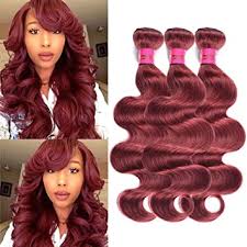 See more ideas about weave hairstyles, beautiful hair, natural hair styles. Amazon Com Brazilian Hair Bundles Weave Brazilian Colored Body Wave Human Hair 3 Bundles Pure 33 Brazilian Dark Auburn Burgundy Virgin Human Hair Weave Extensions Wholesale Price 18 20 22 Beauty