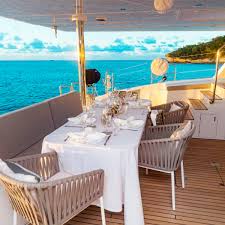 Dining On The Aft Deck Of The Calmao Tonight Looks Perfect We Can Help You Book This Boat For More Informa Yacht Vacations Yacht Charter Luxury Holidays