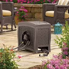 Sunix hose holder wall mount decorative garden hose butler, heavy duty metal holds up to 125 ft of 5/8 garden hose, for garden, yard, garage, lawn. Decorative Garden Hose Holder Visualhunt