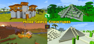 Simply cycle through the creative menu, drop a block, right click it, and a building will . More Simple Structures Minecraft Addon