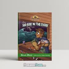 Ark In The Dark Noah S Ark Christian Children S Book Cover Illustration Standing Up Book Cover Illustration Christian Childrens Books Illustration