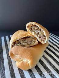 Homemade Runzas Nebraska S Famous Runza Recipe Made At Home In 2020 Recipes Food Frozen Bread Dough