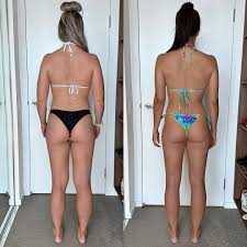 12kg difference between us 🤯 Yet we look similar in a bikini 👙 Same: ✓  Age ✓ Gender ✓ Height ✓ Diet Different: ✓ Weight ✓ Physique ✓ Training  style ❤️ Both @