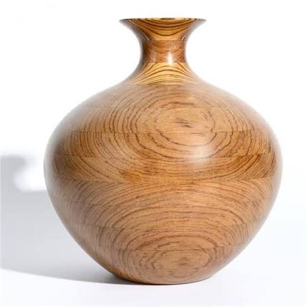 L. Cheney | CONTEMPORARY ARTISAN CRAFTED EXOTIC WOOD VASE. | MutualArt