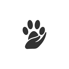 Paw Silhouette In Circle Shape And Hand Logo Red Dogs Logo De Main Tatouage Patte De Chien Patte De Chien