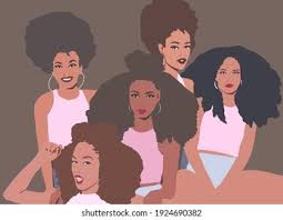 Group African Afro Women Friends Laughing Stock Illustration 1924690382 |  Shutterstock
