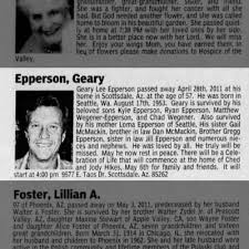 Obituary for Geary Lee Epperson, 1953-2011 (Aged 57)