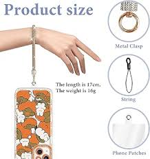 FAN SONG Phone Lanyard Universal, Wrist Strap Glitter with Phone Patches  String Bling Wristlet Strap for Phone Cases Wallet, Gold, NO : Amazon.in:  Electronics