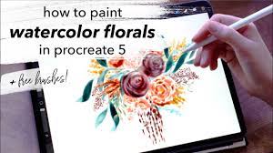 Utilize simple shapes for unique floral silhouettes. How To Paint Real Watercolor Florals In Procreate 5 Youtube