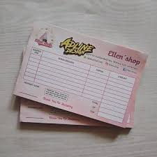 Cara membuat desain nama olshop sumber : Contoh Nota Olshop Cara Golden