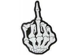 Middle finger hand skeleton swear vector illustration. Pin On Art