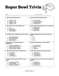 The mission of intramural sports is to establish fun and inviting playing environments for all skill levels. Free Printable Super Bowl Trivia Game Super Bowl Trivia Trivia Family Trivia Questions