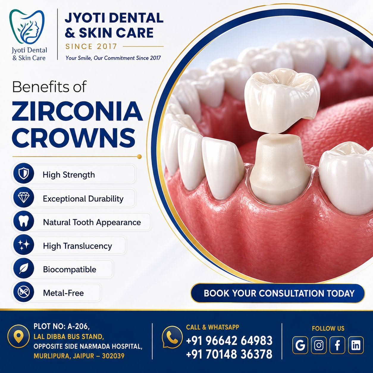 Zirconia Crown Treatment in Murlipura Jaipur product image