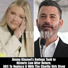 Jimmy Kimmel's Ratings Tank to Historic Low After Return, ABC To Replace It  With The Charlie Kirk Show... Continue in C0mmEnt...👇👇