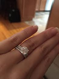 I Am A Size 4 With A 2 Ct Ring And I Love It Not Too Big At All At Least For Me Doesn T Catch On Anythi Favorite Rings Engagement