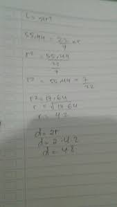 Dasar Sebuah Kolam Air Mancur Berbentuk Lingkaran Dengan Luas 55 44 M Pngkt 2 Panjang Diameter Brainly Co Id
