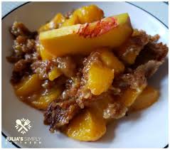 Eating a balanced diet that keeps your blood sugar levels from fluctuating can be tough. Easy Peach Cobbler With Fresh Peaches Low Sugar Diabetic Friendly Julias Simply Southern