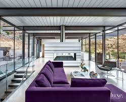 Mauve is not too gray, not too violet. Modern Gray Living Room With Purple Sectional Luxe Interiors Design