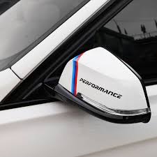 2pcs Car Mirror Decoration Stickers Performance Sports Vinyl Decals For Bmw Calcomanias Para Coches Vinilos Para Autos Calcos Para Autos