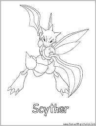 For other free printable coloring page themes and designs, see the links shown below. Scyther Coloring Page