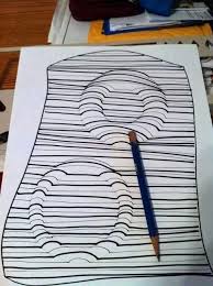 Hoe Werkt 3d Tekenen 3d Tekenen Kinderen 3dtekenen Creatief Optische Illusie Kunst Beeldende Kunst Elementaire Kunst