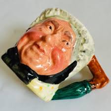 Rare (1950s) Sandland Character Ware Small 3.5”/9cm “Sairey Gamp” Toby Jug 