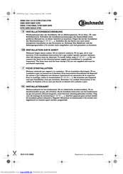 Dir stehen verschiedene modelle zur wahl. Bauknecht Ddb 5301 Installation Montageanleitungen Pdf Herunterladen Manualslib