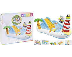 Piscina Gonflabila Pentru Copii Cu Tobogan 218x188x99 Cm Capacitate 182 L Pret Mic La Hornbach