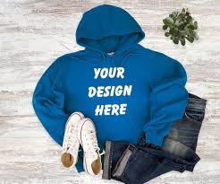 Download Royal Blue Hoodie Mockup Gildan 18500 Mock Up Sweatshirt Etsy