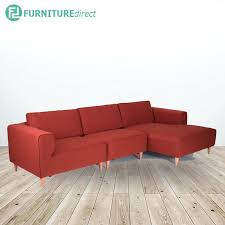 Es ist pflegeleicht, für viele raumgrößen geeignet und überzeugt optisch durch die abgesteppte ziernaht. Derby 3 Seater L Shaped Fabric Sofa Orange Red Furnituredirect Com My