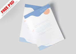 A4 Letterhead Mockup Vol 5 Psd In 2020 Letterhead Corporate Identity Design Psd