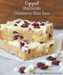 Copycat Starbucks Cranberry Bliss Bars My Frugal Adventures Recipe Hot Chocolate Recipes Cranberry Bliss Bars Recipe Cranberry Bliss Bars