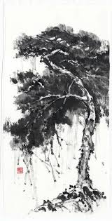 Artwork Japanese Art Black And White Pine Tree Original Painting Traditional Chinese Japanese Art Etsy In 2020 Japanese Art Ink Original Ink Painting Chinese Landscape