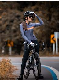 Womens Winter Cycling Jersey Long Sleeve Purple Cycling Women Womens Cycling Clothes Cycling Outfit
