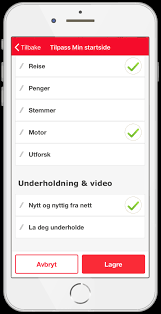 En god start på nettet. Startsiden Nyheter Vaervarsel Favoritter Og Sok I En App