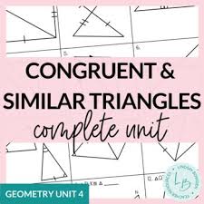 Students create similar and congruent figures on geoboards. Similar And Congruent Triangles Worksheets Teaching Resources Tpt
