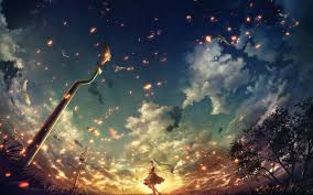Fond D Ecran Colombes Lueur Fille Oiseaux Ciel Nuages Univers Manga Paysage Manga Paysage Fantastique