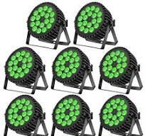Ukfog 8PCS 200W 18LED Par Faro Par LED Luce RGBW + DMX8CH Luci per Feste  Stroboscopica Modalità Attiva LED Faretto da Palcoscenico Luce da Discoteca  ...