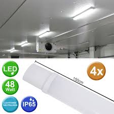 Deckenlampen für ein stilvolles ambiente zu hause. 4x 48 Watt Led Wannen Lampen Industrie Hallen Decken Beleuchtung Feucht Raum Leuchten Ultraslim Kaufen Bei Www Etc Shop De Gmbh Co Kg