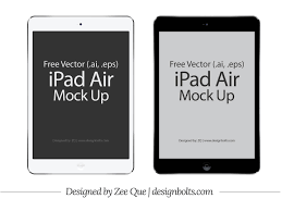 Download Free Vector Apple Ipad Air Mockup In Ai Eps Format