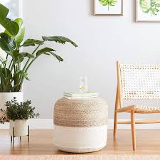 How about having them as ottoman coffee tables? Coastal Ottomans Coastal Poufs Beachfront Decor Home Goods Decor Coastal Living Room Furniture Living Room Sets Furniture
