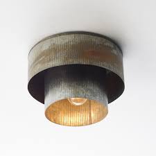 Corrugated Tin Drum Ceiling Light Rustic Ceiling Lights Ceiling Lights Ceiling Light Shades
