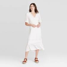 Women S Short Sleeve Dress Knox Rose White S In 2020 Womens Sleeveless Dress Target Spring Dresses Short Sleeve Dresses