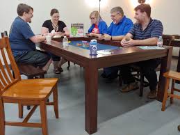 Complete your game room furniture with classy pool table additions and handpicked furniture pieces like quality bar tables and stools. Banquet Game Table Carolina Game Tables