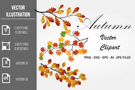 Download Autumn Leaves Vector Clipart Graphic By Artnovi Creative Fabrica SVG Cut Files