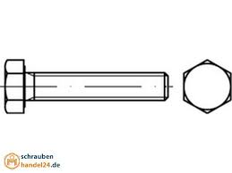 Verzinkte sechskantschraube din 601 m 10 x 25. Din 933 6kt Schrauben Messing