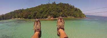 Being the longest zipline has two advantages, guest can experience the zipline for longer time at faster speed. Kota Kinabalu Coral Flyer Zipline Between Islands Sabahbah Com