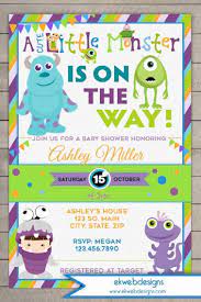Monster Inc Baby Shower Invitation Personalized Monsters Inc Baby Shower Monster Baby Showers Monsters Inc Baby