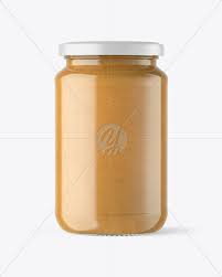 Clear Glass Jar With Peanut Butter Mockup In Jar Mockups On Yellow Images Object Mockups